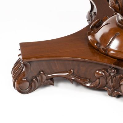 An Anglo Indian mahogany table with Nero portoro marble top White Co Calcutta