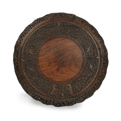 An Anglo Indian padouk tripod side table