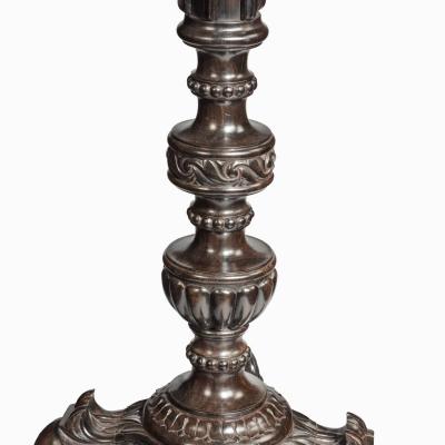 An Anglo Indian solid ebony jardiniere
