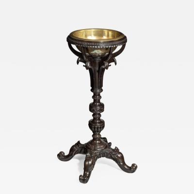 An Anglo Indian solid ebony jardiniere