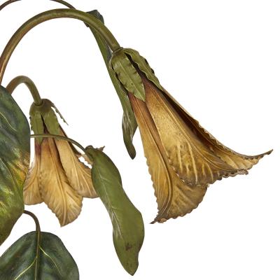 An Art Nouveau Japonisme Bronze Heron Floor Lamp