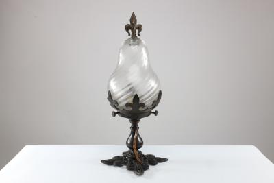 An Arts and Crafts Gothic patinated bronze ceiling light