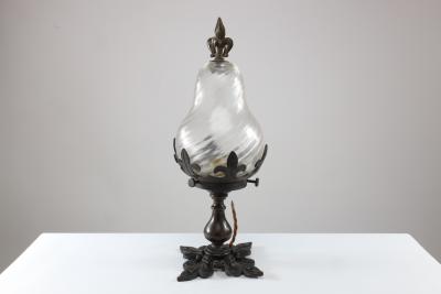 An Arts and Crafts Gothic patinated bronze ceiling light