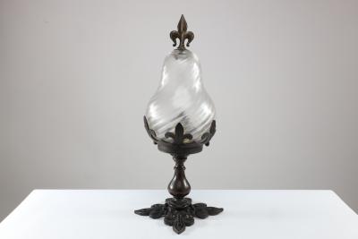 An Arts and Crafts Gothic patinated bronze ceiling light