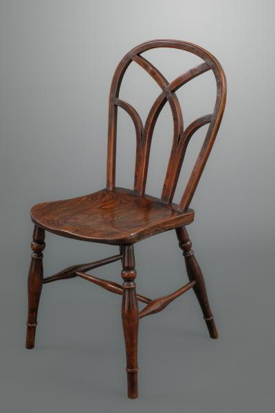 An Assembled Set of Eight Hoop Back Gothic Windsor Side Chairs