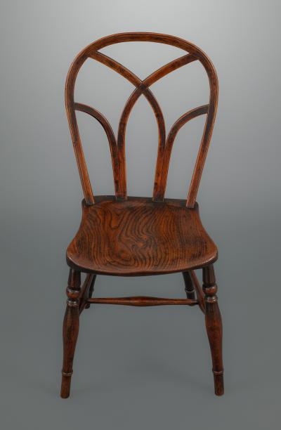 An Assembled Set of Eight Hoop Back Gothic Windsor Side Chairs