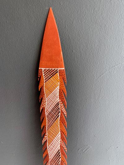 An Australian Aboriginal Carved and Pained Spear from Melville Island