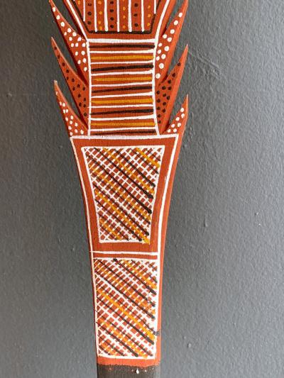 An Australian Aboriginal Carved and Pained Spear from Melville Island