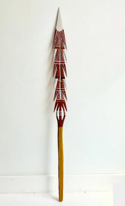 An Australian Aboriginal Carved and Painted Spear from Melville Island