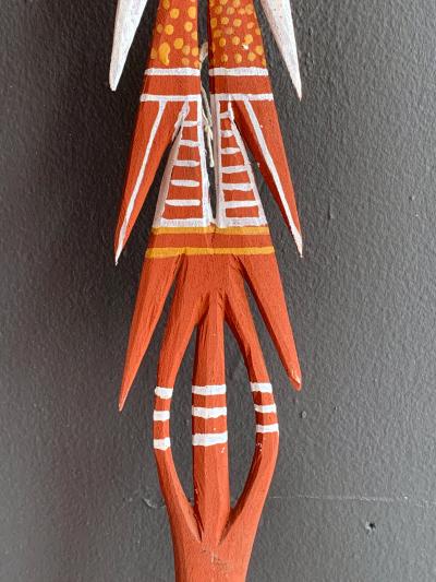 An Australian Aboriginal Carved and Painted Spear from Melville Island