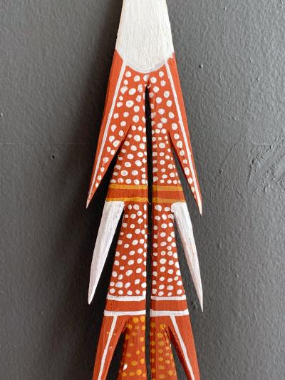 An Australian Aboriginal Carved and Painted Spear from Melville Island