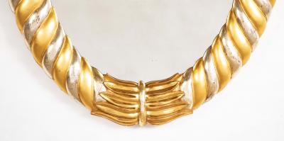 An Early 19th Century Gold Silver Gilt Oval Neo Classic Mirror