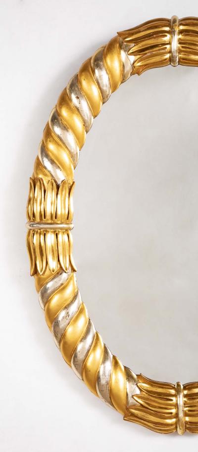 An Early 19th Century Gold Silver Gilt Oval Neo Classic Mirror