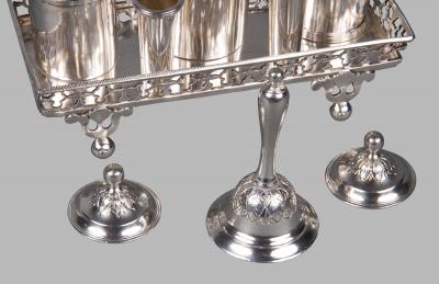 An Early 19th Century Portuguese Silver Desk Inkstand