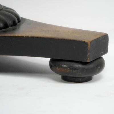 An Early to Mid Victorian Mahogany Satinwood Top Pedestal Occasional Table