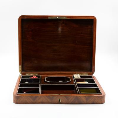 An Elegant French Games Token Box In Rare Kingwood French Circa 1860 1880 