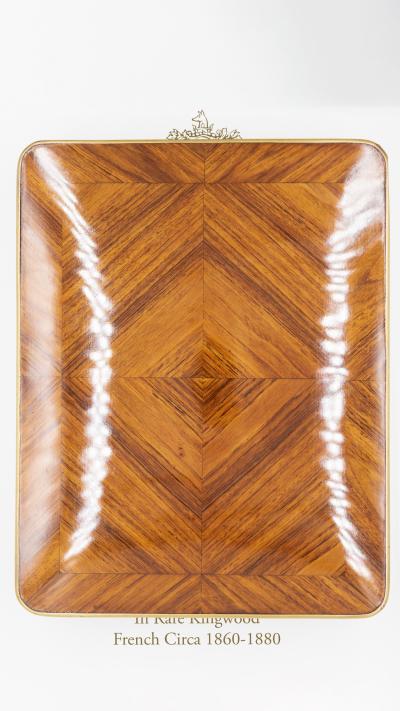 An Elegant French Games Token Box In Rare Kingwood French Circa 1860 1880 