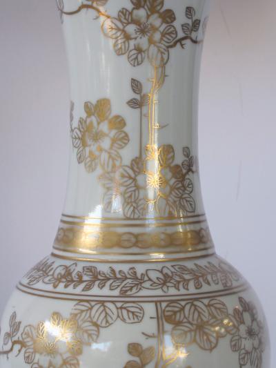 An Elegant Pair of 19th Century Chinese Porcelain Vases Now Lamps