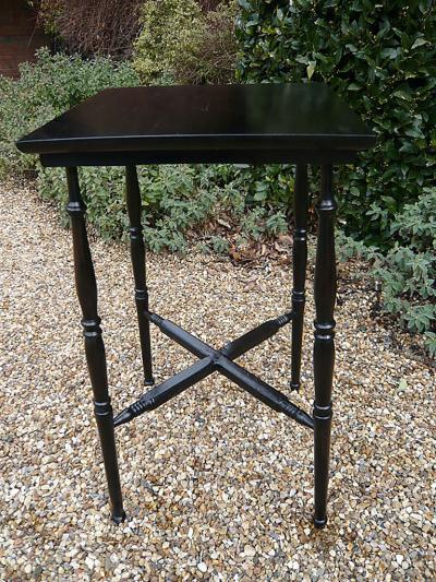 An English Aesthetic Movement Ebonized Occasional Table