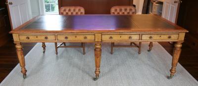 An English Oak Library Table circa 1850