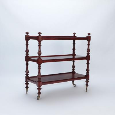 An English mahogany 19th Century three tier dessert 