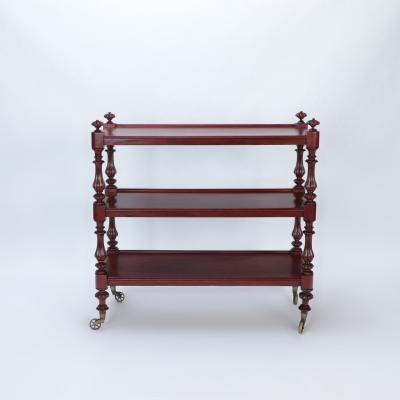 An English mahogany 19th Century three tier dessert 