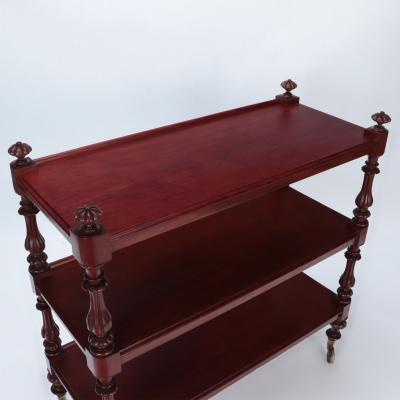 An English mahogany 19th Century three tier dessert 