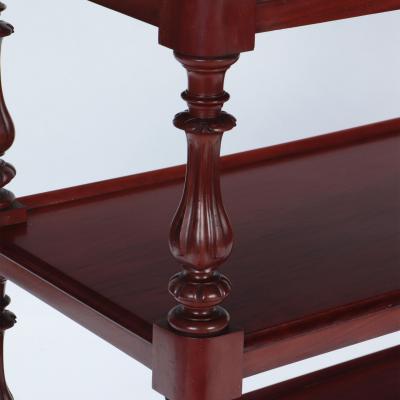 An English mahogany 19th Century three tier dessert 