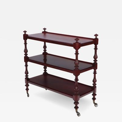 An English mahogany 19th Century three tier dessert 