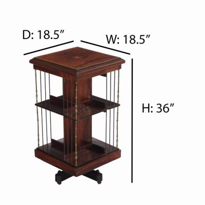 An English rosewood revolving bookcase C 1890