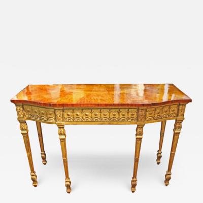 An Exceptional 18th Century English George III Burl Maple and Giltwood