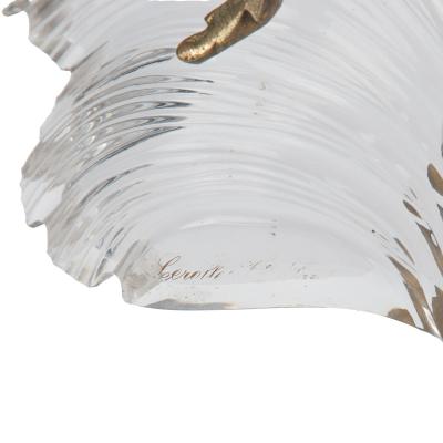 An Exceptional Pair of Ormolu Glass Triton Wall Lights by Lerolle of Paris