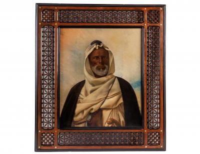 An Exceptional Quality Orientalist Portrait of A Moorish Chief 19th Century
