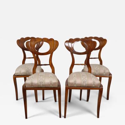 An Exceptional Set of Four Biedermeier Chairs Vienna c 1825 