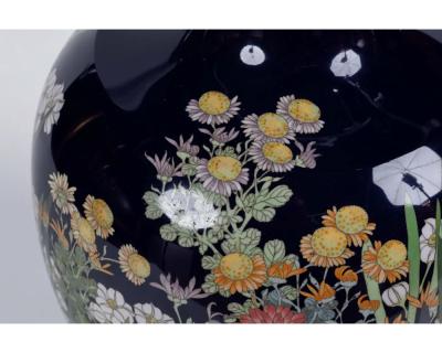 An Exquisite Quality Meiji Period Japanese Cloisonne Enamel Bud Vase