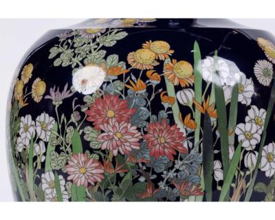 An Exquisite Quality Meiji Period Japanese Cloisonne Enamel Bud Vase