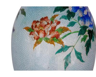 An Exquisite and Large Pair of Meiji Japanese Ginbari Cloisonne Enamel Vases