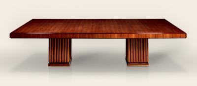 An Extendable Dining Table with Fluted Base by Iliad Design