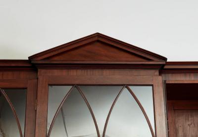 An Extraordinary George III Triple Breakfront Mahogany Glazed Cabinet