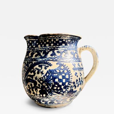 An Extremely Rare Romanian 1920 s Troita Popa Slipware Jug