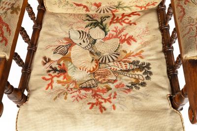 An HMS Bellerophon oak armchair 1805