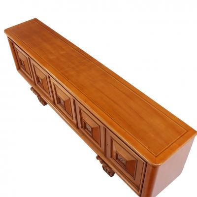 An Important French Art Deco Cherrywood Sideboard Enfilade C 1940 