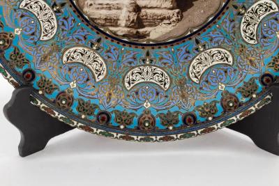 An Important Ottoman Yildiz Palace Silver Gilt and Enamel Plate Sphinx of Egypt