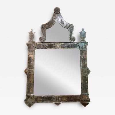 An Incomparable Late 18th Century Venetian Cut Crystal Palazzo Mirror