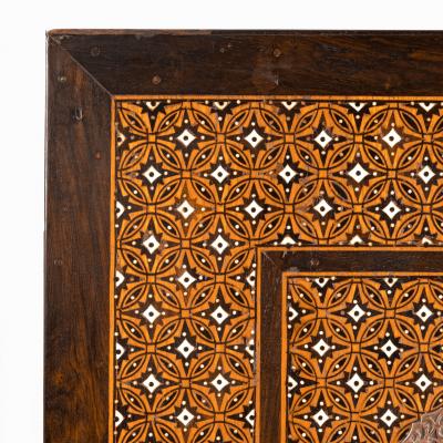 An Indo Portuguese rosewood teak and ebony contador