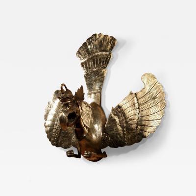 An Interesting Garuda Engraved Brass Wall Decoration 