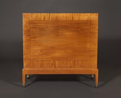 An Interesting Pair Of Satinwood Two Door Cabinets En Quatre Face