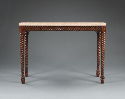 An Interesting Pair Of Spiral Turned Side Tables Of Elegant Narrow Proportions