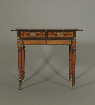 An Interesting Regency Mahogany Center Table In The Manner of George Bullock