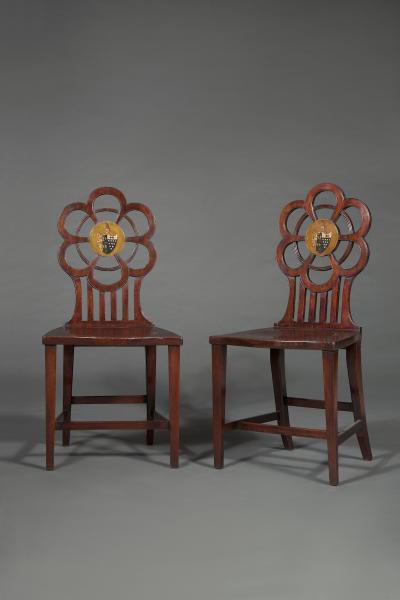 An Interesting and historically significant Pair of Mahogany Side Chairs